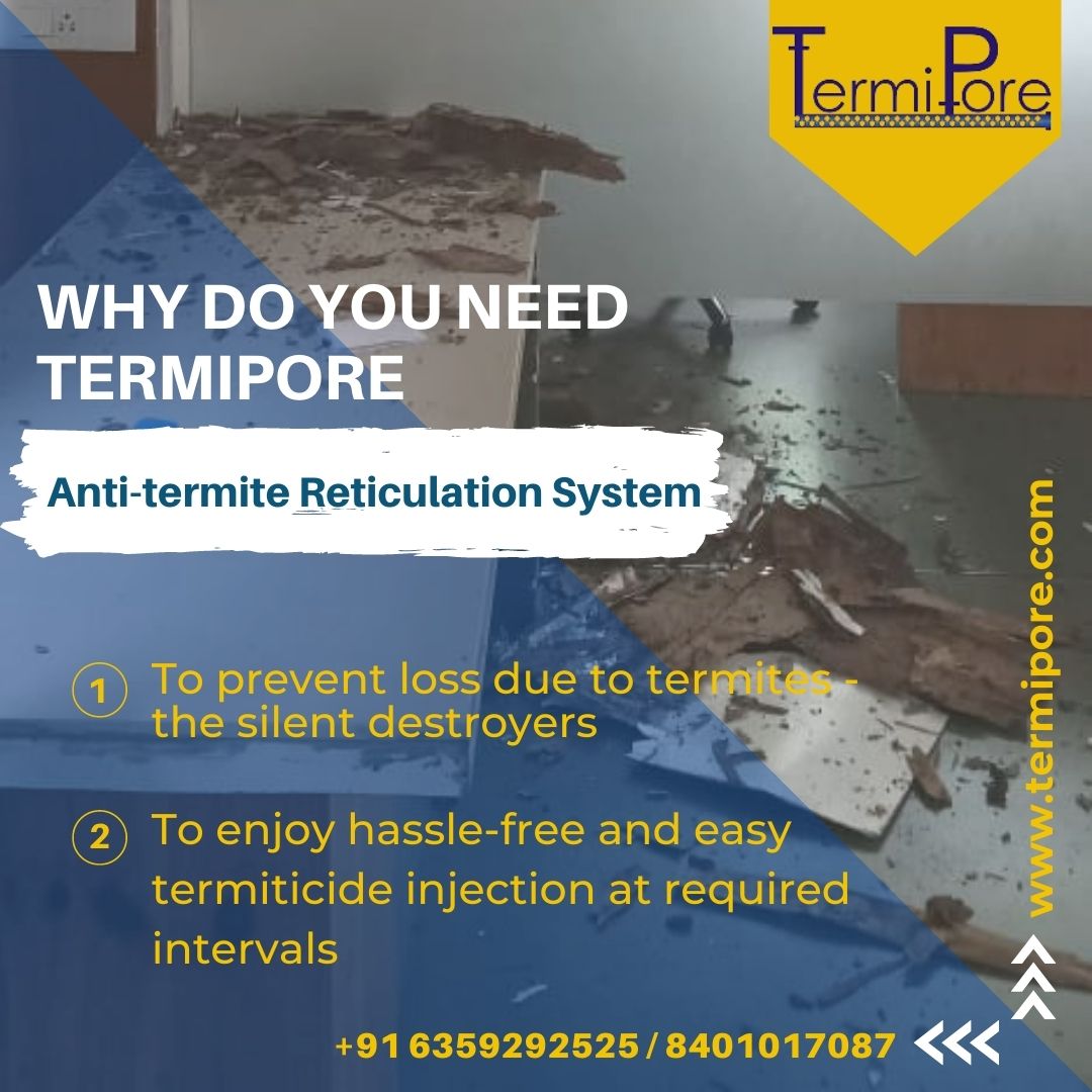 Termites don't ask for permission, they just attack your premises. Don't wait, install TermiPore Anti-Termite Reticulation System